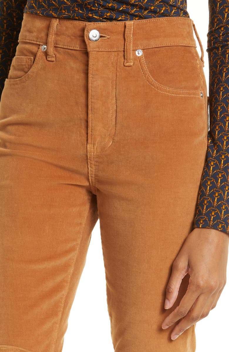 Veronica Beard Sheridan High Waist Flare Leg Corduroy Pants, Alternate, color,