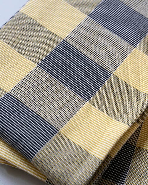 Mungo Picnic Blanket Cotton Rib Weave In Yellow Fig