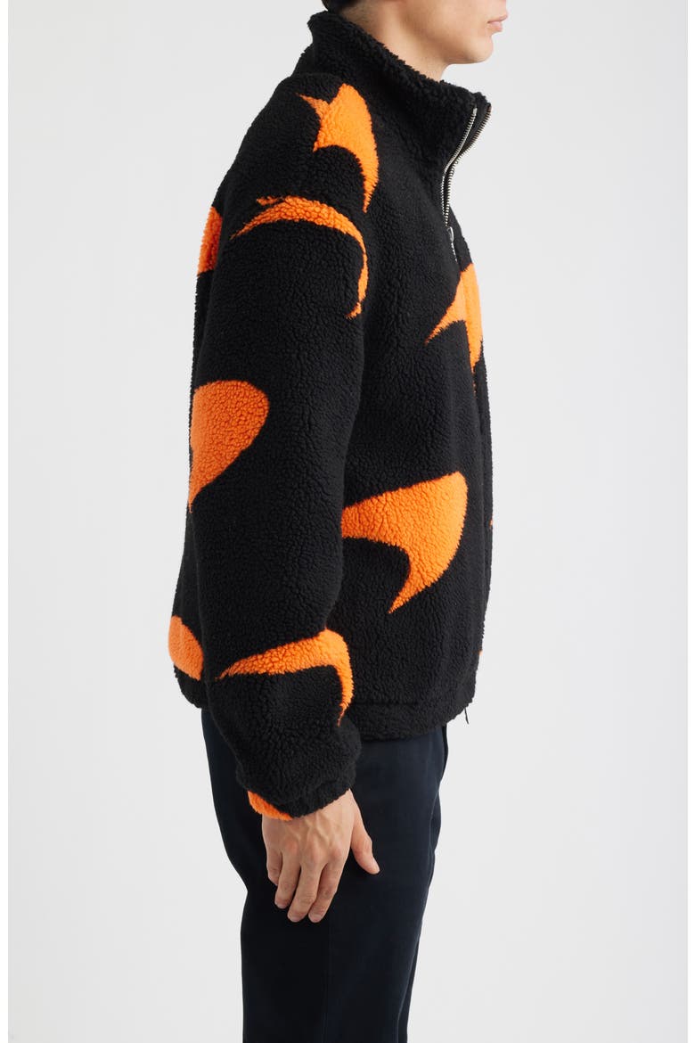 x McLaren Fleece Jacket, Alternate, color, BLACK/ PAPAYA OR