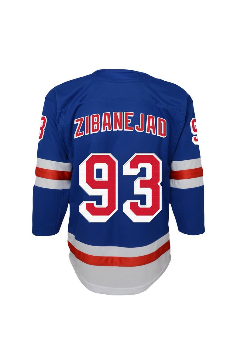 Outerstuff Youth Mika Zibanejad Blue New York Rangers Home Premier Player Jersey, Alternate, color, Blue