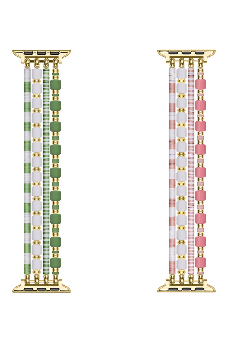 Emily 2-Pack Apple Watch® Watchbands, Main, color, GOLD ASSORTED