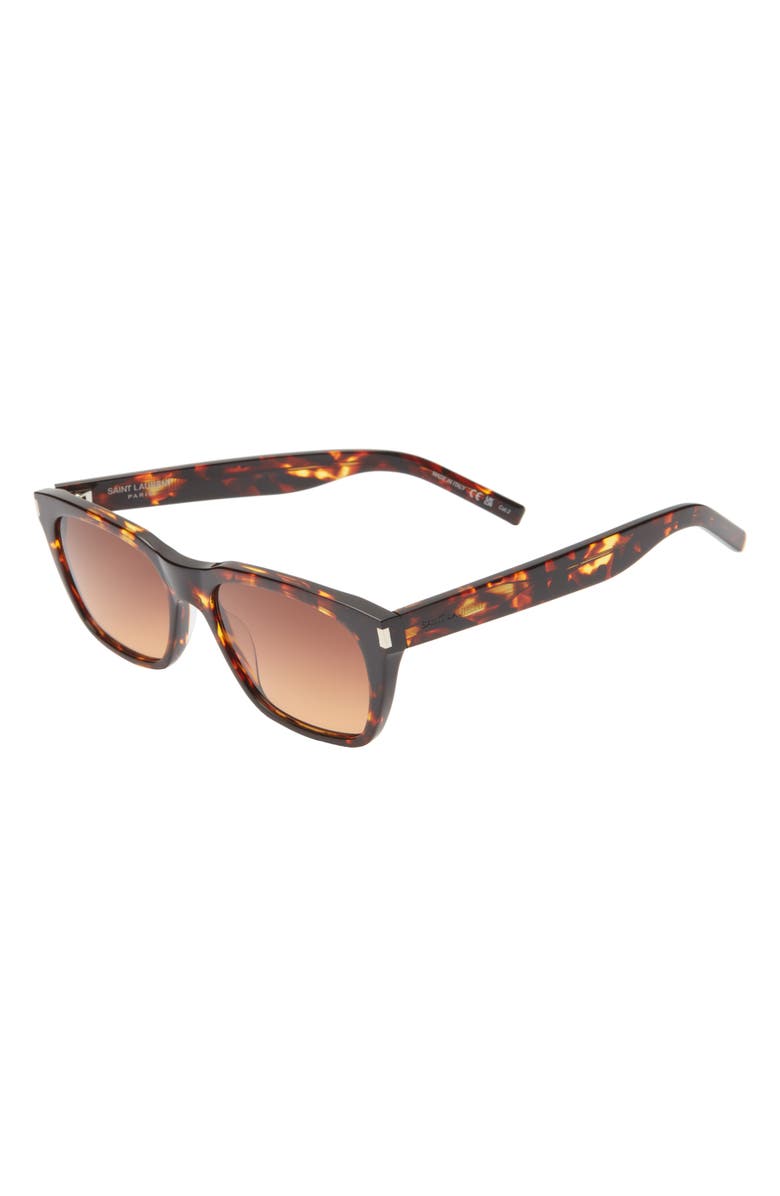 Saint Laurent 56mm Square Sunglasses, Alternate, color, Havana Havana Brown