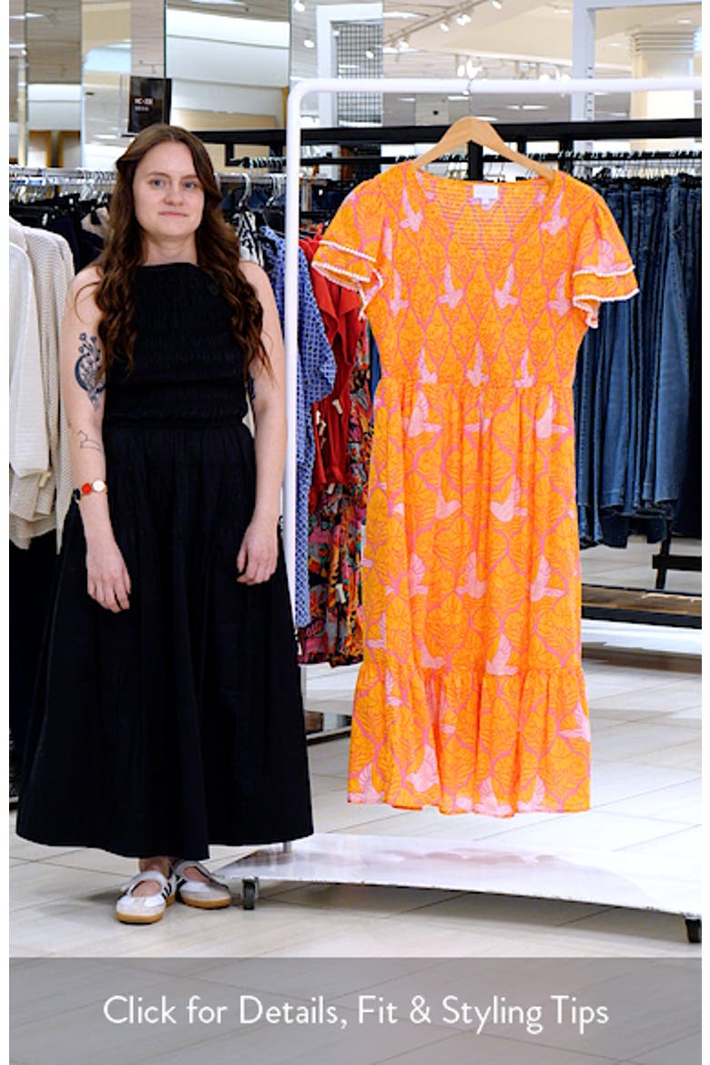 Jaidy Floral Patte Tiered Midi Dress video