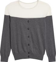 MM6 Maison Margiela Sheer Yoke Cotton & Nylon Cardigan