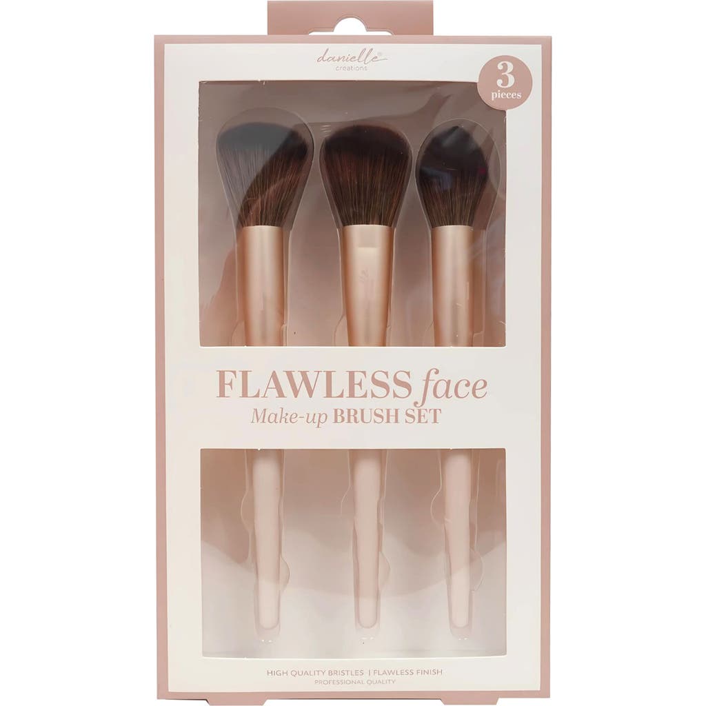 Danielle 3-piece Makeup Brush Set In Brown