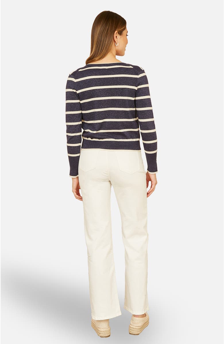 Yumi Long Sleeve Round Neck Cardigan, Alternate, color, Navy