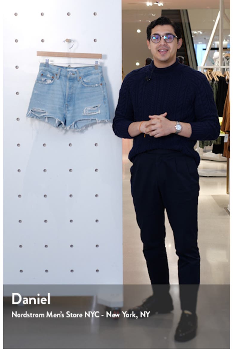 '70s Ripped High Waist Cutoff Denim Shorts video