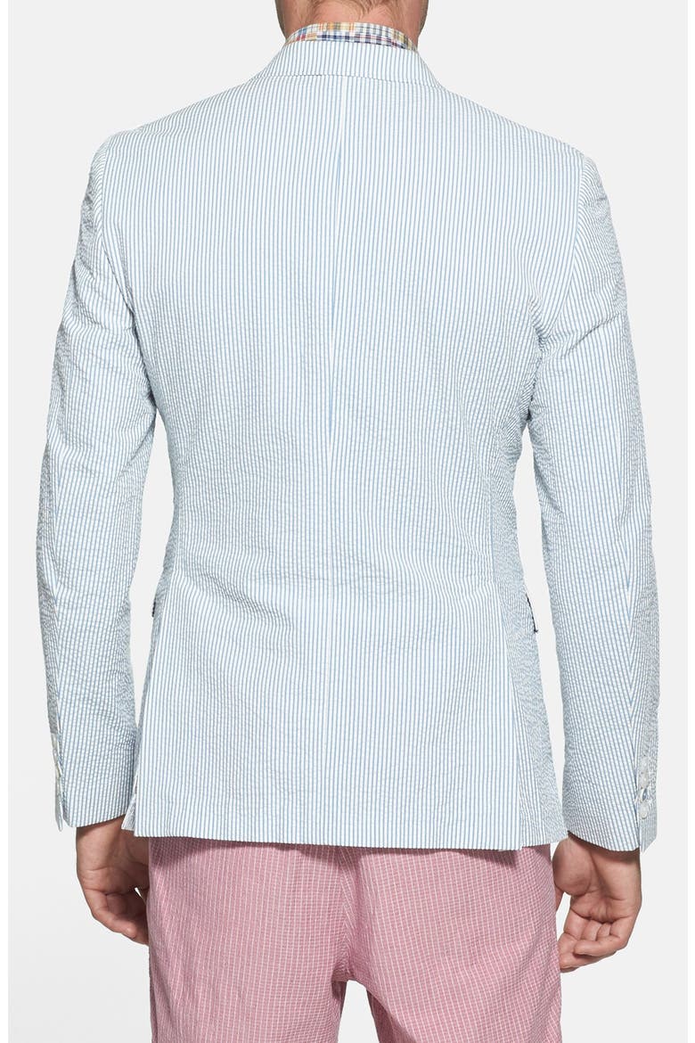'Gravier' Trim Fit Seersucker Blazer, Alternate, color, BLUE/ WHITE SEERSUCKER