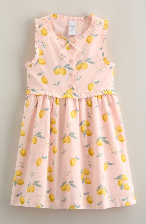 Kids' Button Front Cotton Dress (Toddler, Little Kid & Big Kid)