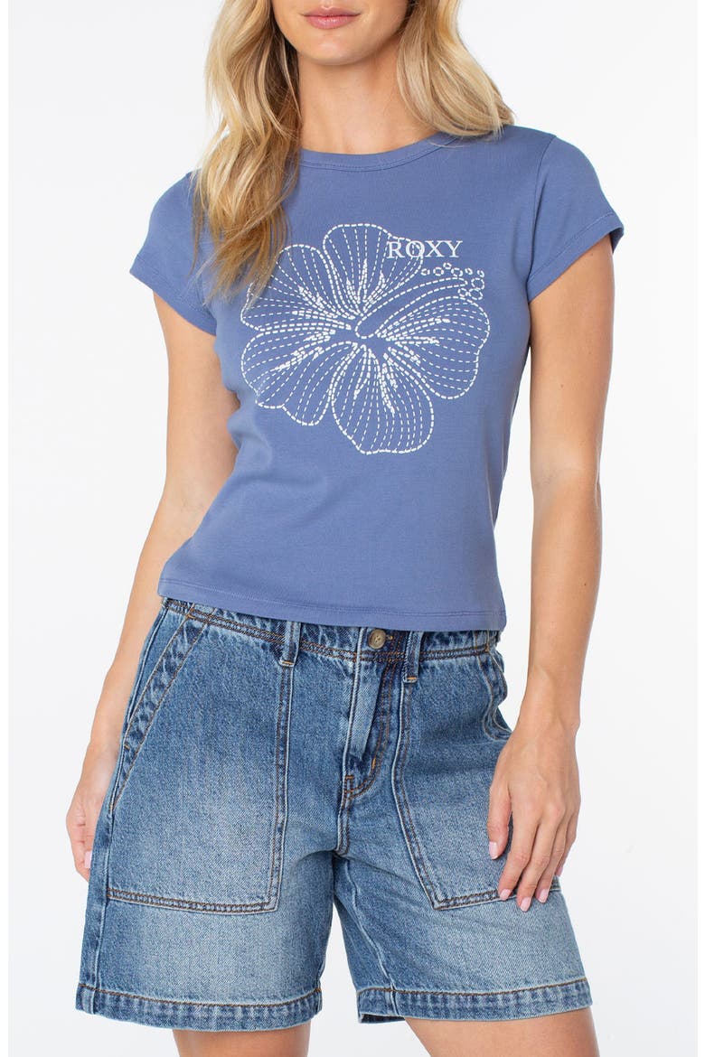 Stitched Bloom Graphic 90s Baby T-Shirt, Alternate, color, WILD WIND