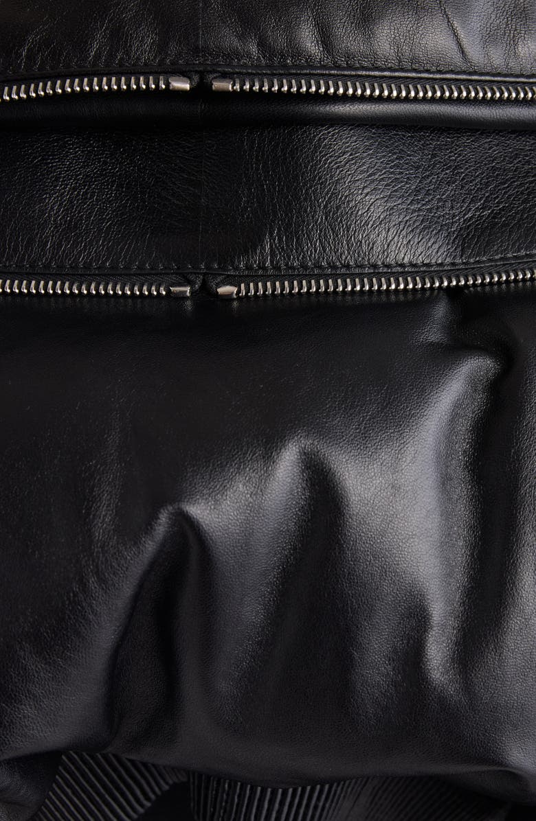 Givenchy Crop Double Zip Collar Bomber Jacket, Alternate, color, Black