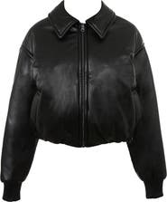 HOUSE OF CB Sante Faux Leather Bomber Jacket