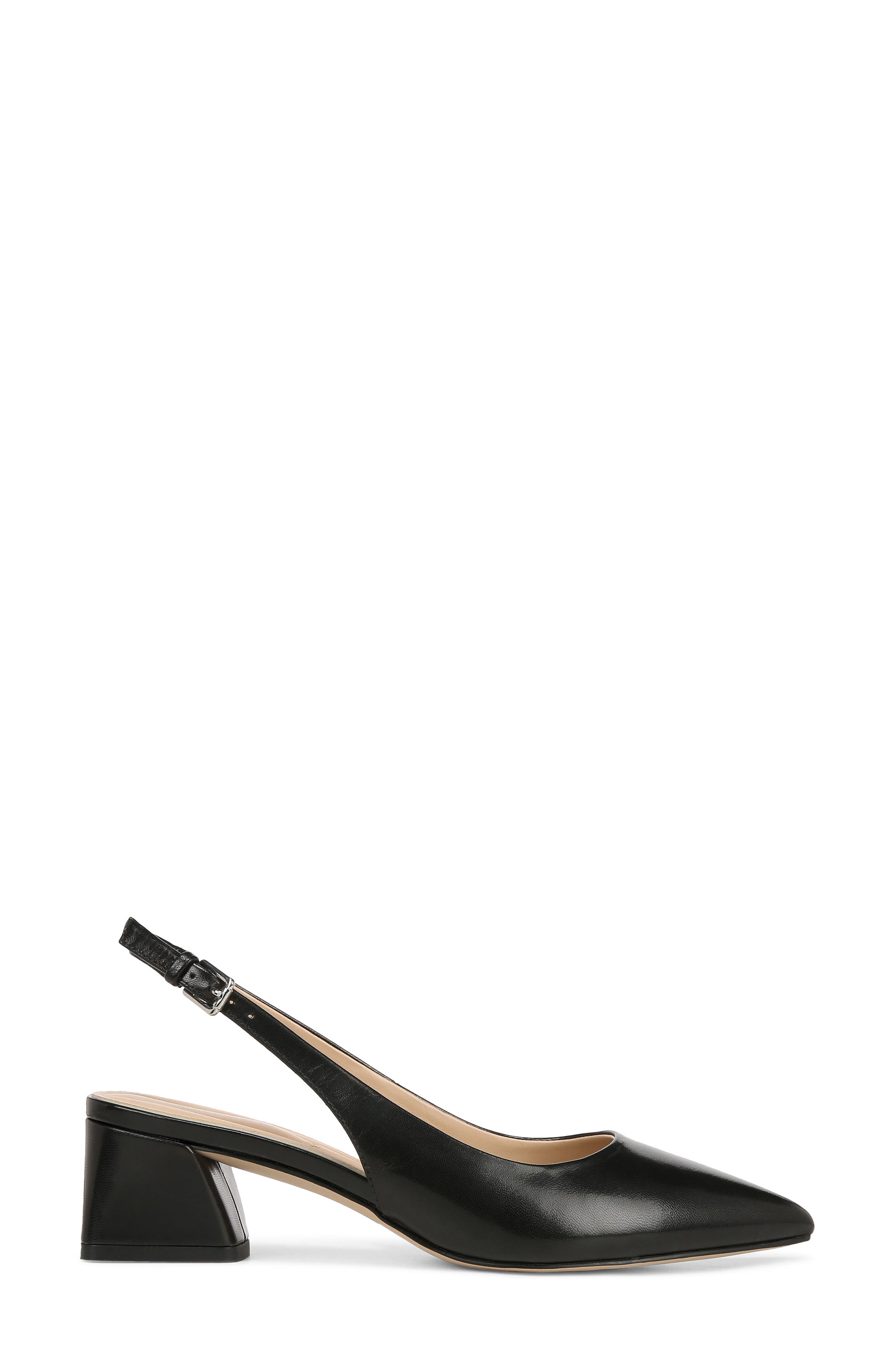 Franco Sarto Racer Slingback Pointed Toe Pump, Alternate, color, Black