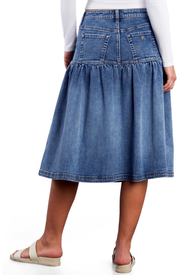 Petal Flounce Denim Midi Skirt, Alternate, color, FLOUNCE DENIM