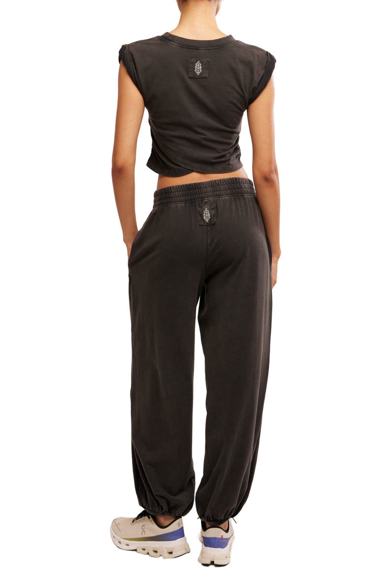 FP Movement Hot Shot Crossover T-Shirt & Joggers Set, Alternate, color, BLACK