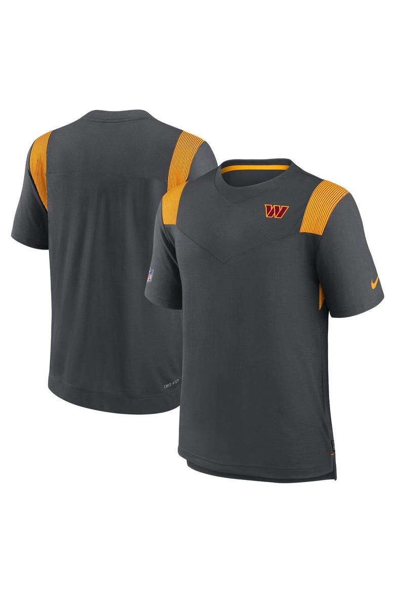Men's Nike Charcoal Washington Commanders Sideline Tonal Logo Performance Player T-Shirt, Main, color, Charcoal