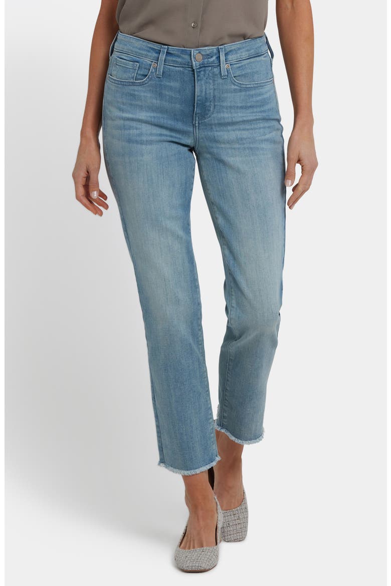 Sheri Frayed Ankle Straight Leg Jeans, Main, color, LIGHT PARADISE