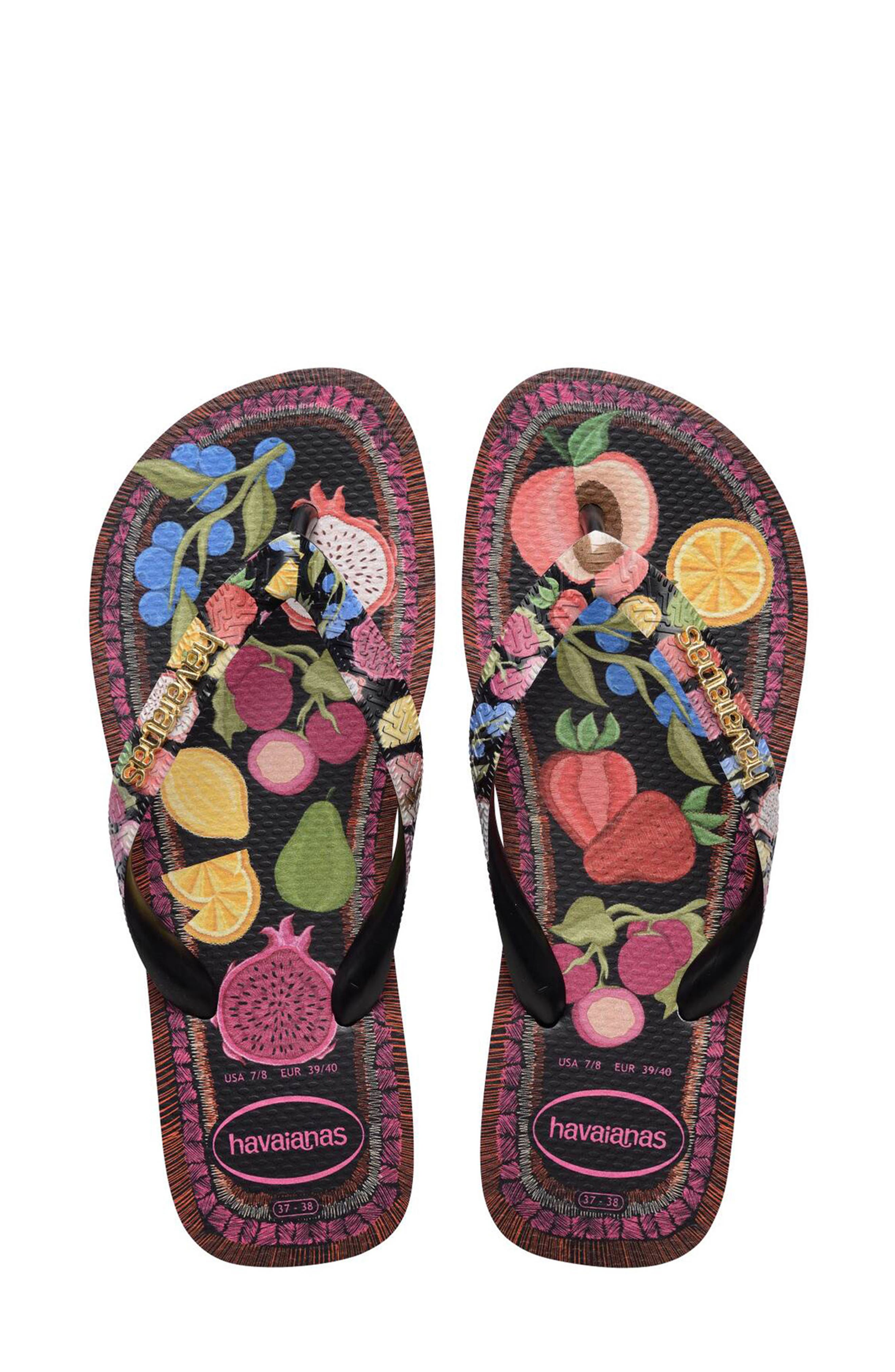 Havaianas Top Tropicalia Vibes II Flip Flop, Alternate, color, Black