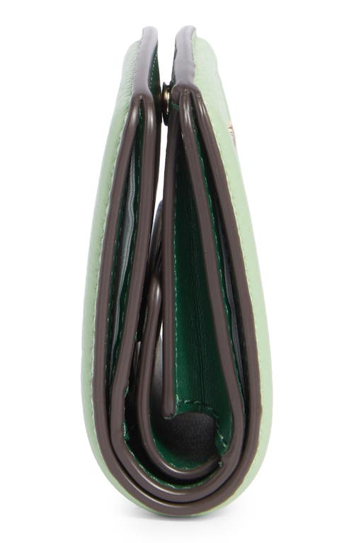 Kate Spade New York Knott Pebbled Leather Bifold Wallet In Green