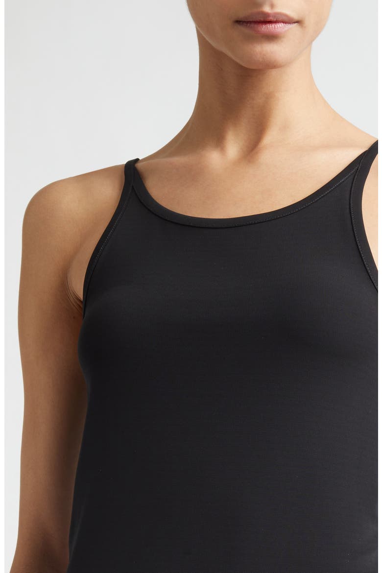 Fluid Jersey Slip Dress, Alternate, color, BLACK