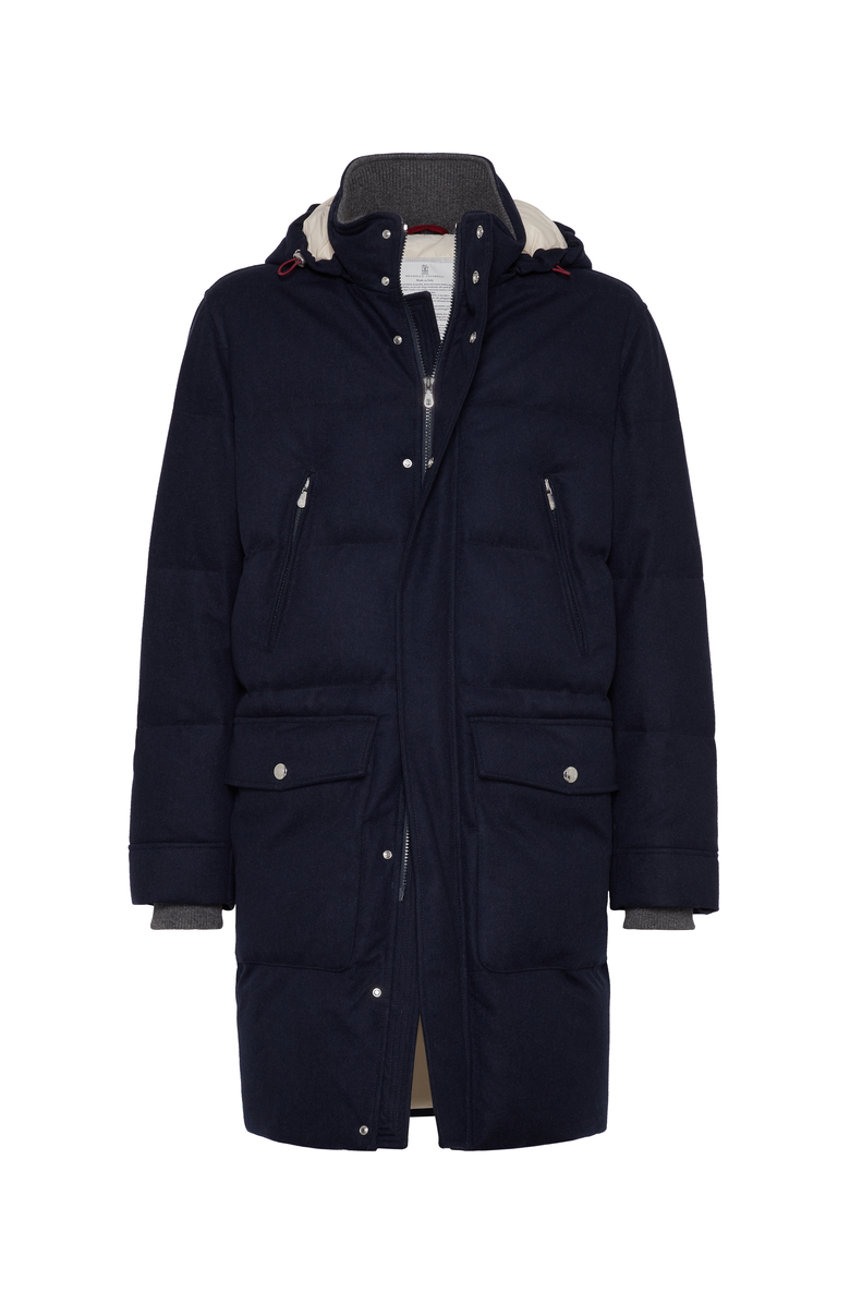 Brunello Cucinelli Wool flannel down jacket, Main, color, 