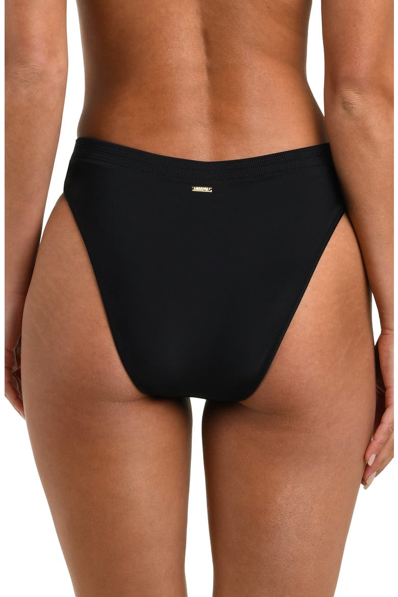 Ashleigh V-Cut High Leg Bikini Bottoms, Alternate, color, BLACK