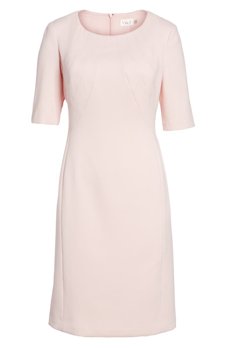 Eliza J Crepe Sheath Dress, Main, color, 
