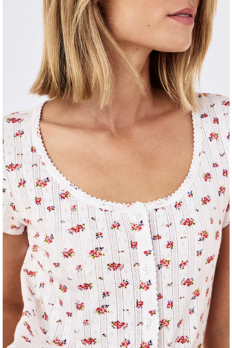 Imogen Pointelle T-Shirt, Alternate, color, POSY FLORAL