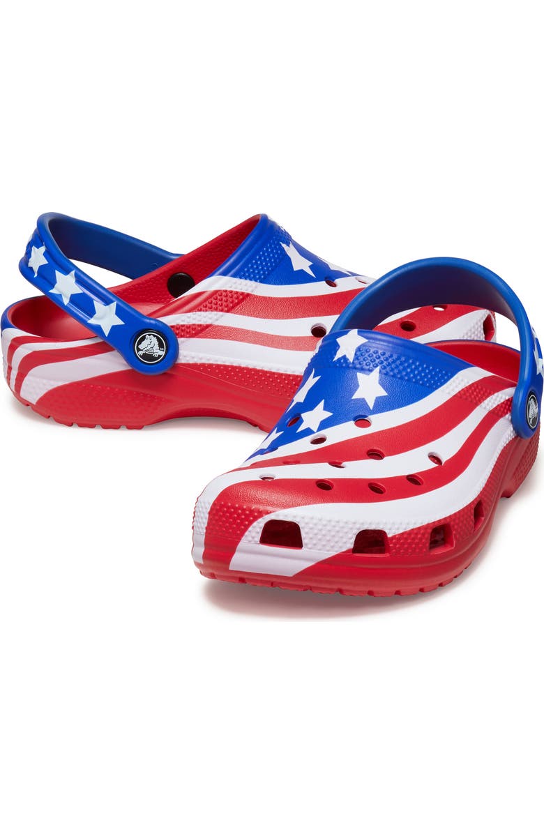 CROCS Kids' Classic American Flag Clog, Alternate, color, Mlt