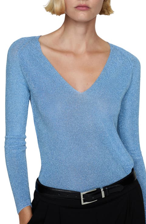 Shimmer V-Neck Sweater