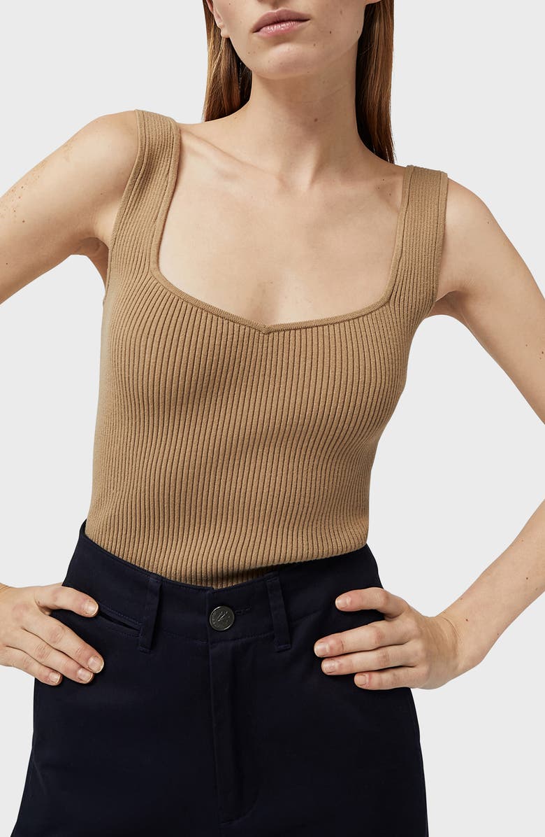 rag & bone Asher Rib Tank, Alternate, color, Light Brown