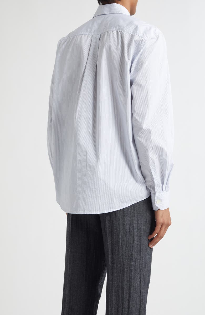 Beyond Stripe Cotton Poplin Button-Up Shirt