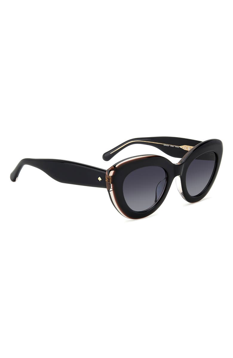Kate Spade New York capri 50mm gradient cat eye sunglasses, Alternate, color, Black Pink