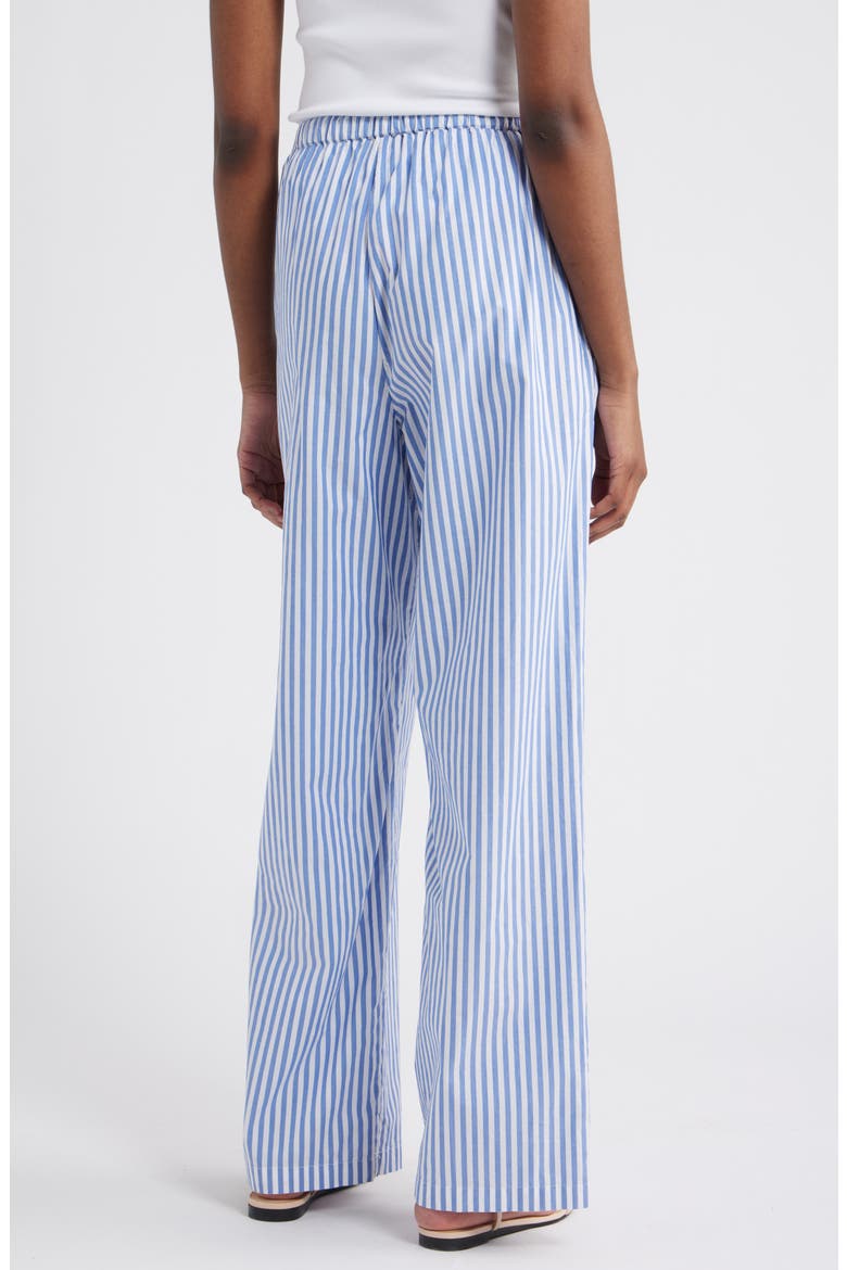 Emmie Stripe Cotton Drawstring Pants, Alternate, color, MARINER WHITE STRIPE