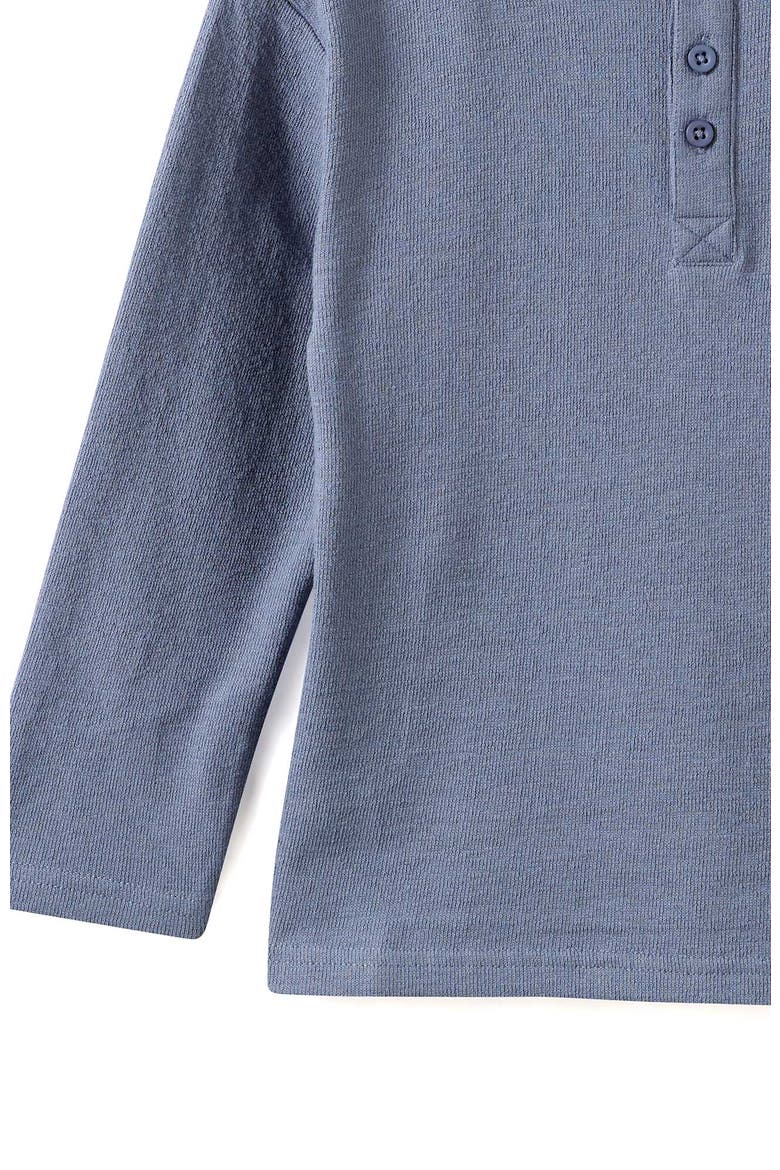 Kid's Henley Button Long Sleeve, Alternate, color, Steel