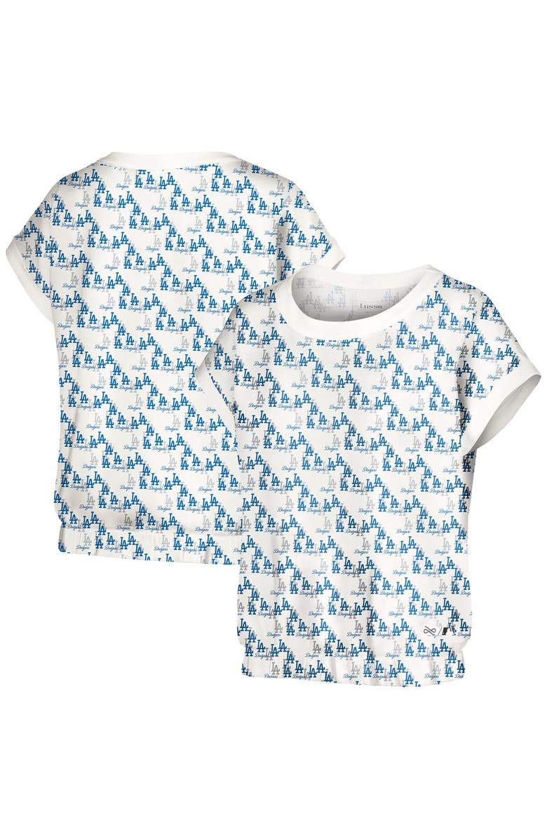 LUSSO Women's Lusso White Los Angeles Dodgers Madge Dolman Tri-Blend T-Shirt, Main, color, White