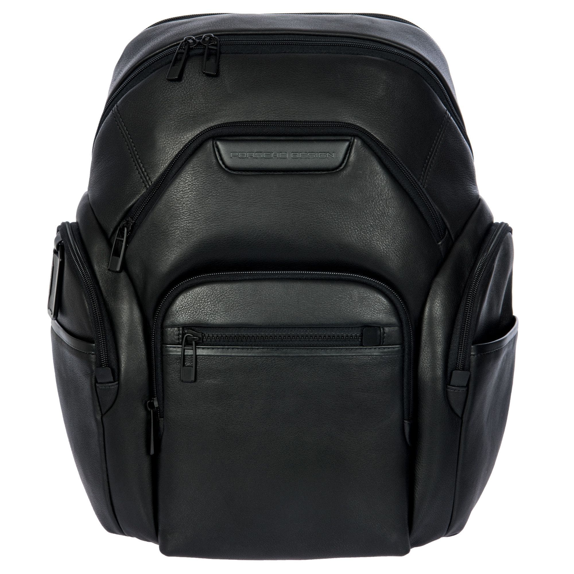 Porsche Design Roadster Leather EVO Backpack L, Main, color, Black