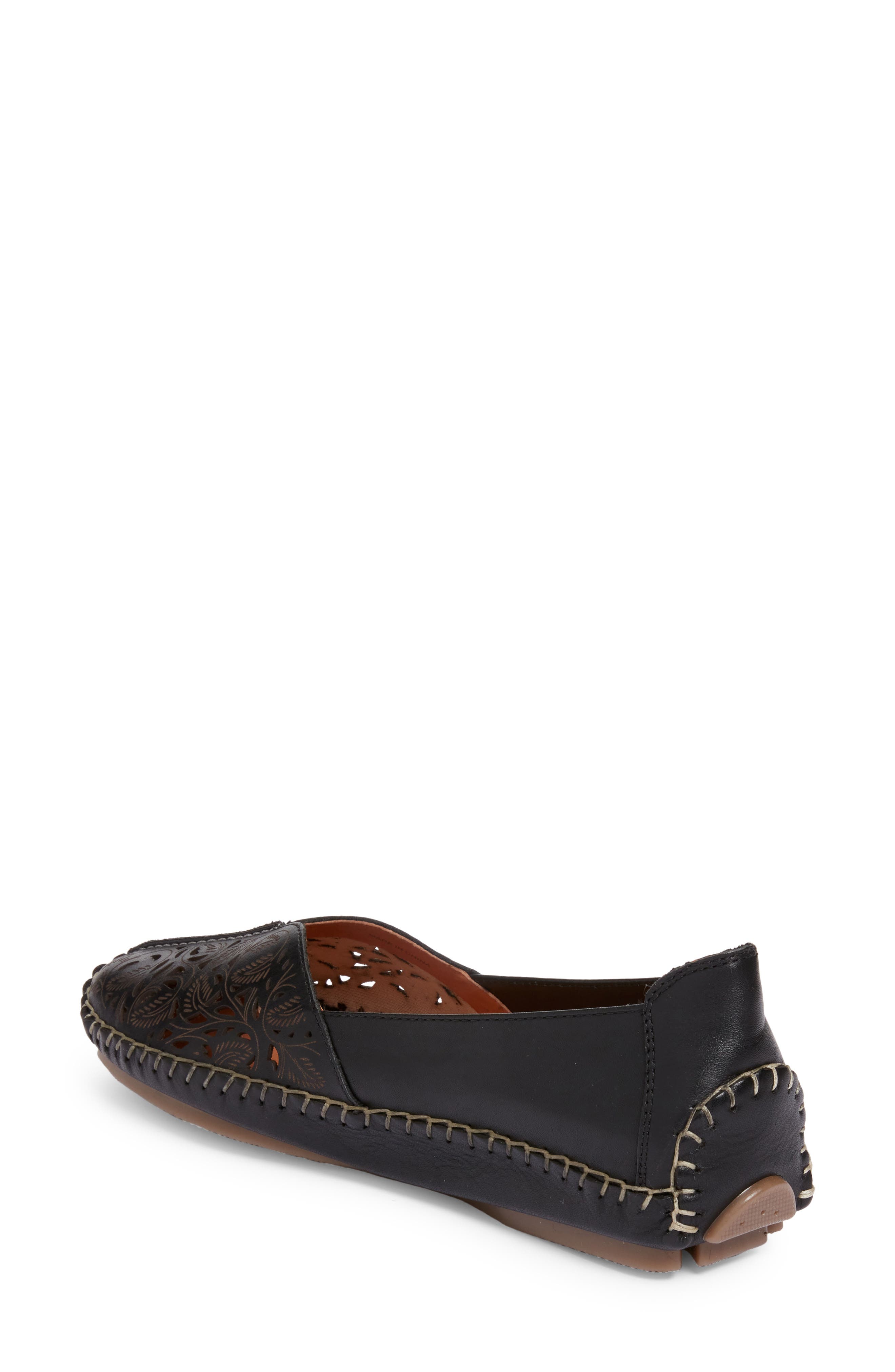 PIKOLINOS Jerez Perforated Loafer, Alternate, color, Black Leather