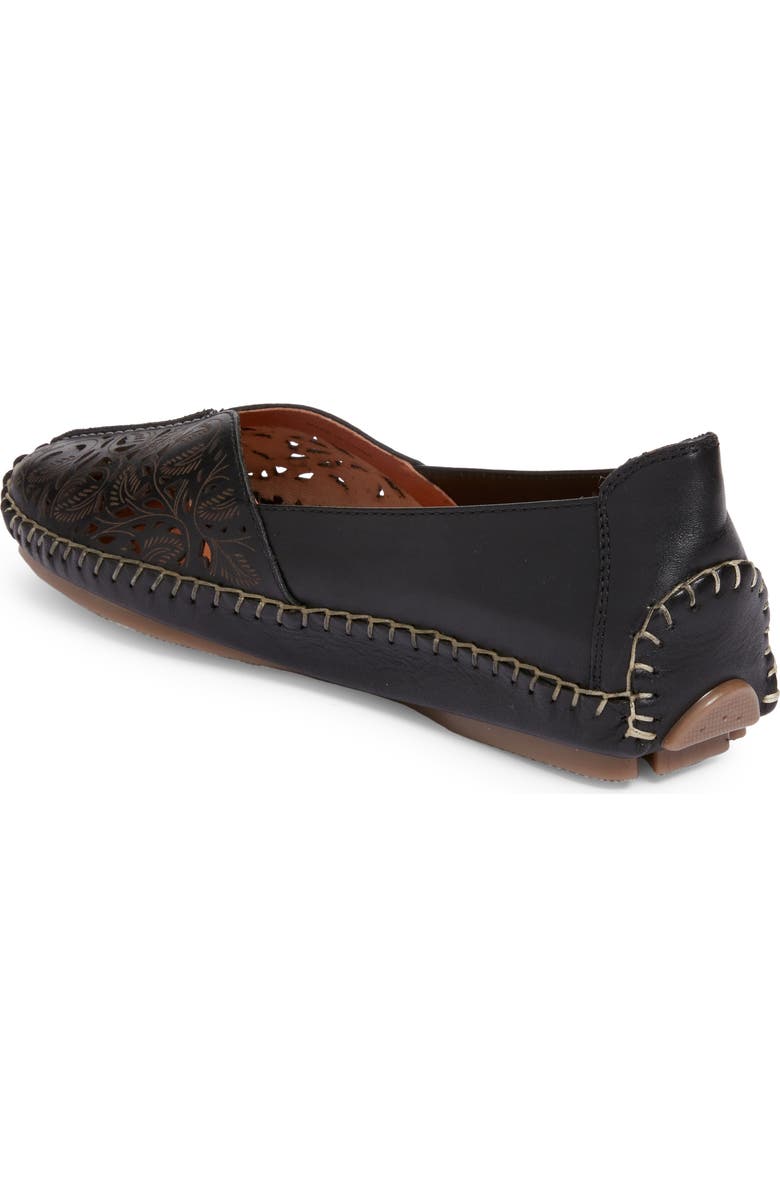 PIKOLINOS Jerez Perforated Loafer, Alternate, color, Black Leather