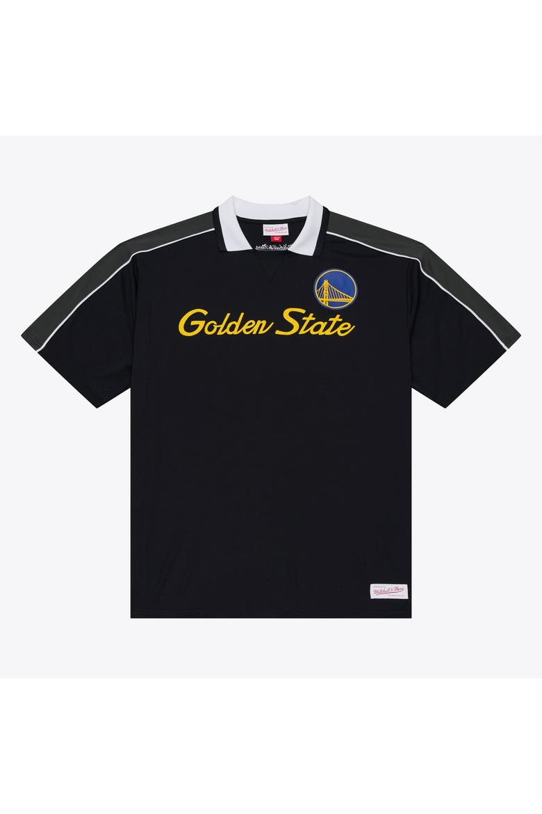 Men's Mitchell & Ness  Black Golden State Warriors Polo Jersey, Main, color, Black