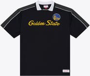 Mitchell & Ness Men's Mitchell & Ness Black Golden State Warriors Polo Jersey