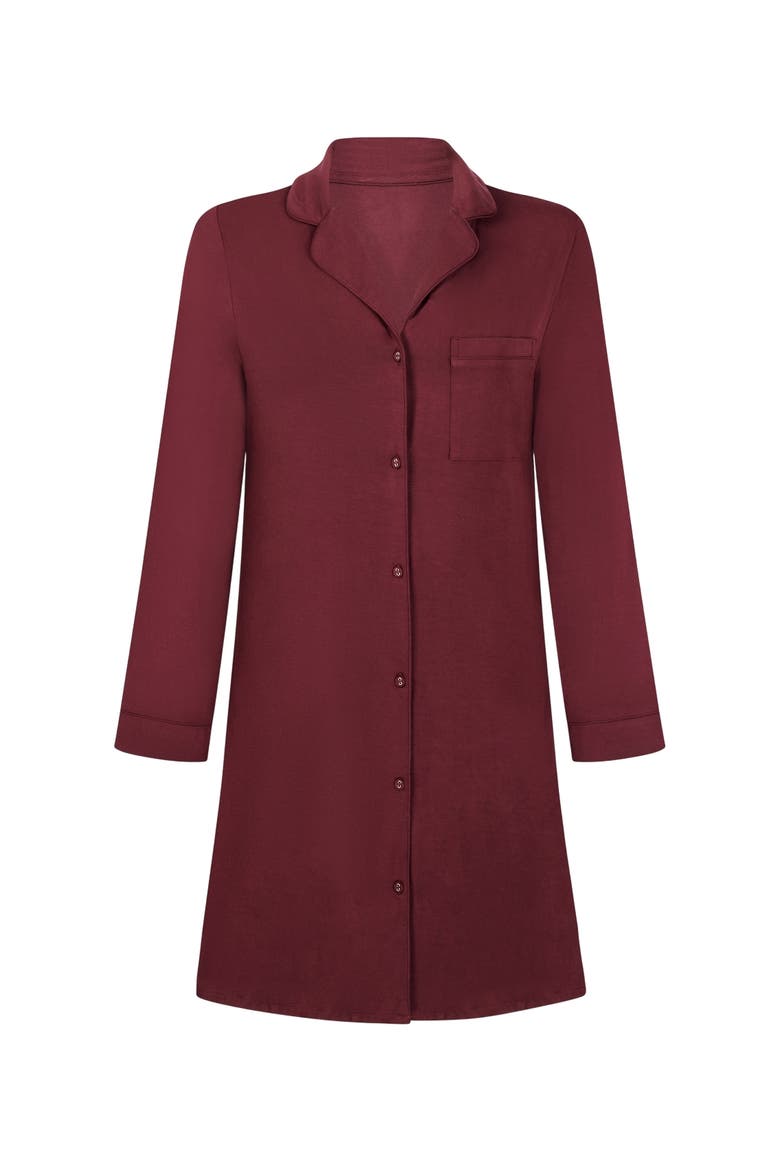 Essential Jersey Shirtdress, Alternate, color, Windsor Wine