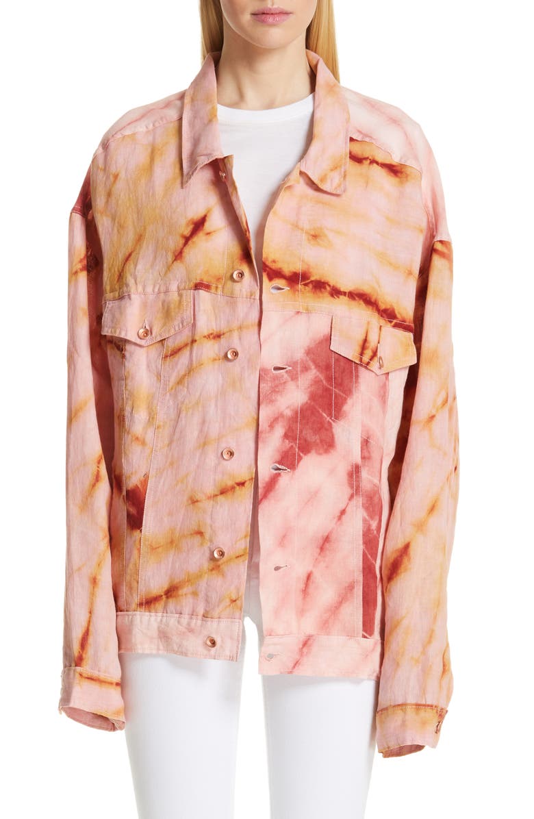 Story mfg. Monday Tie Dye Linen Jacket, Main, color,