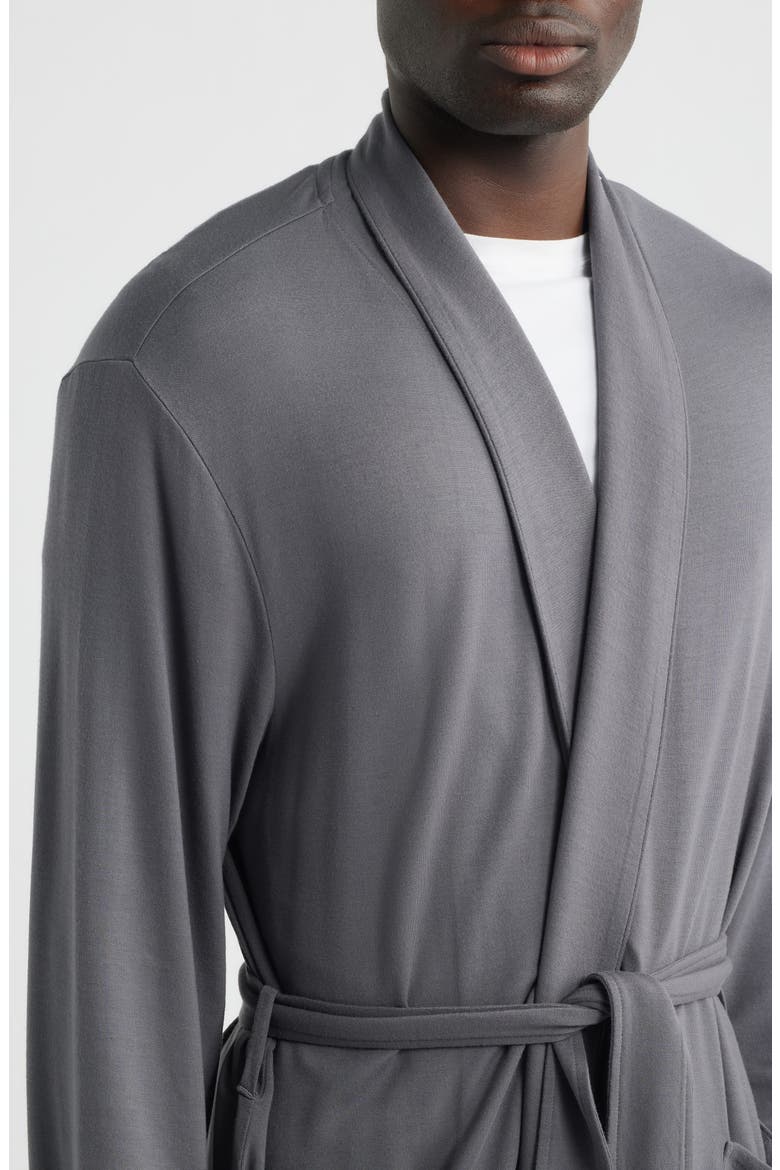 French Terry Robe, Alternate, color, GREY TORNADO