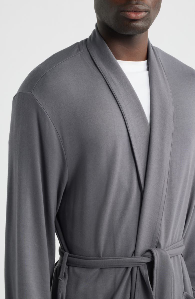 Nordstrom French Terry Robe, Alternate, color, Grey Tornado