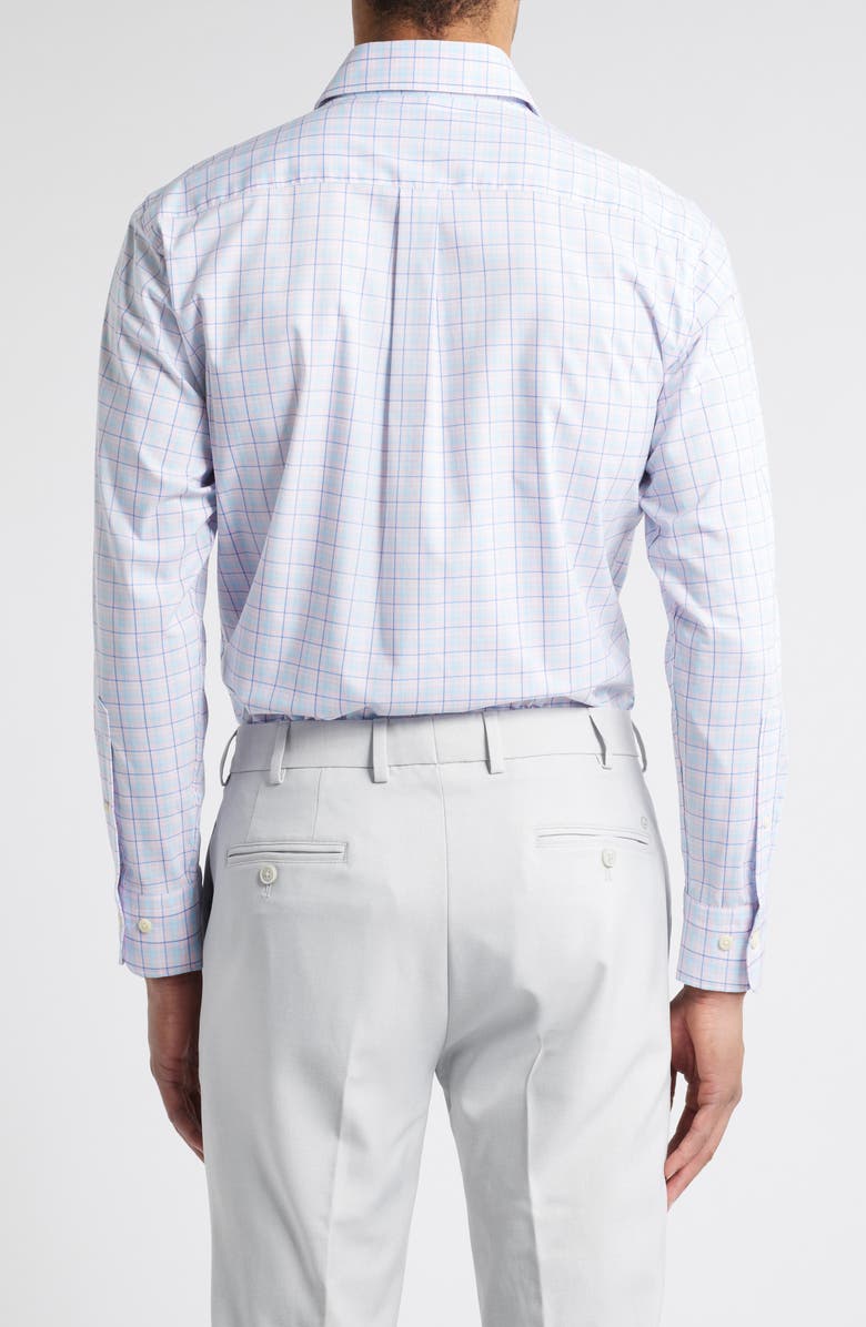 Peter Millar Huron Crown Lite Plaid Performance Button-Up Shirt, Alternate, color, Palmer Pink