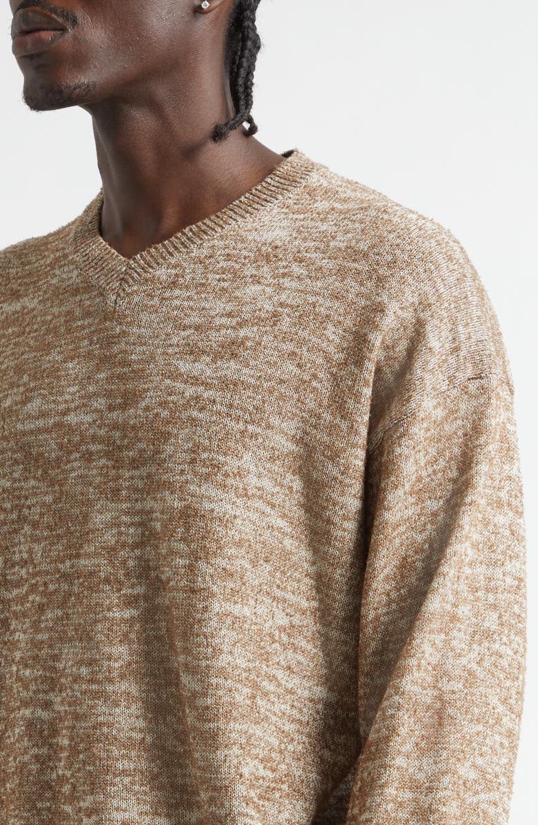 Maison Margiela V-Neck Sweater, Alternate, color, Light Brown/ Beige