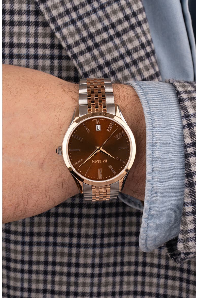 Classic R Bracelet Watch, 41mm, Alternate, color, TWO TONE STEEL ROSE PVD 5N