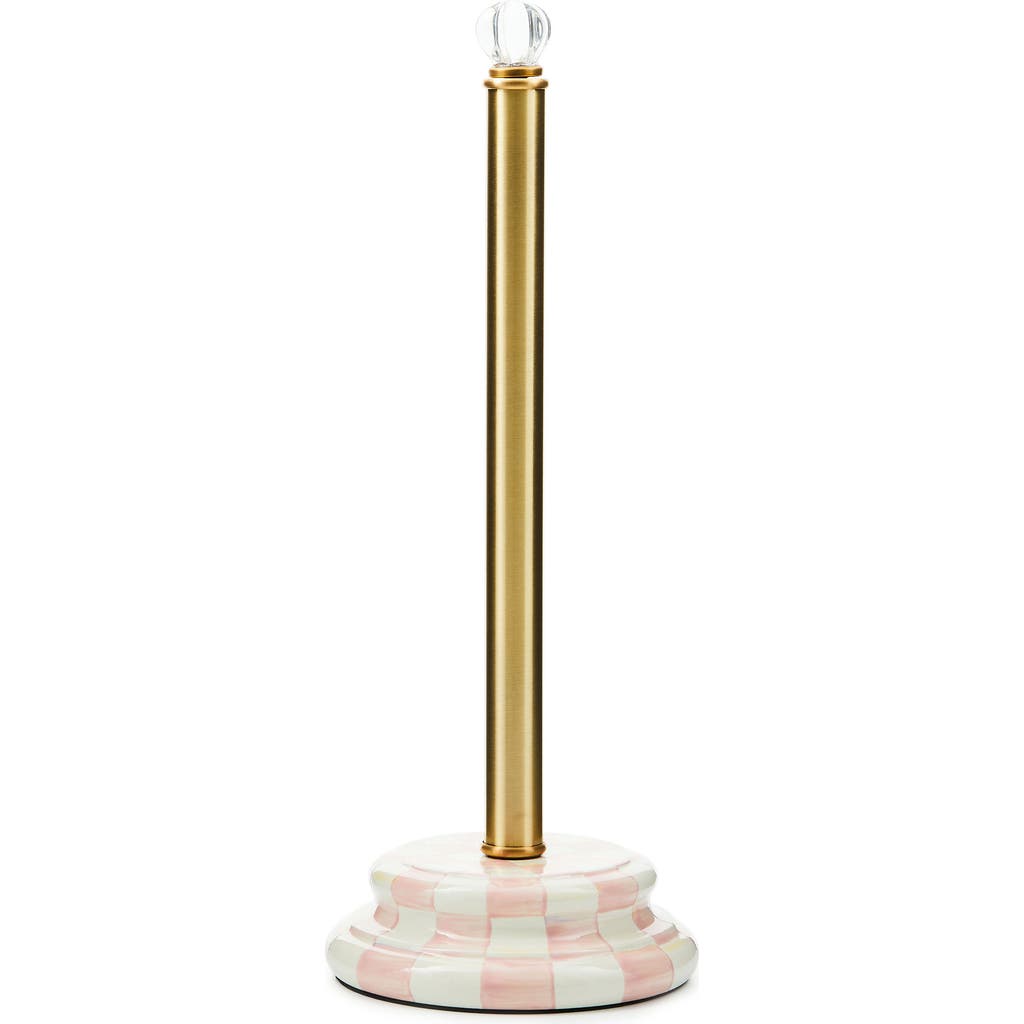 Mackenzie-childs Mackenzie Childs Rosy Check® Toilet Tissue Holder In Pink