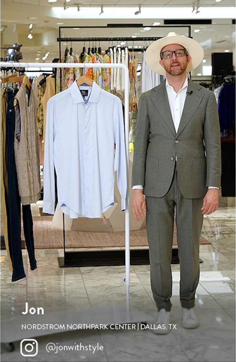 Slim Fit Performance Stretch Dot Dress Shirt, sales video thumbnail
